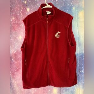 Washington state university campus drive fleece vest
